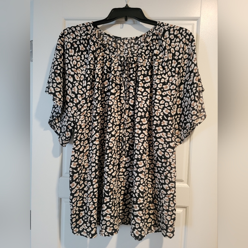Plus size 4x Animal print blouse